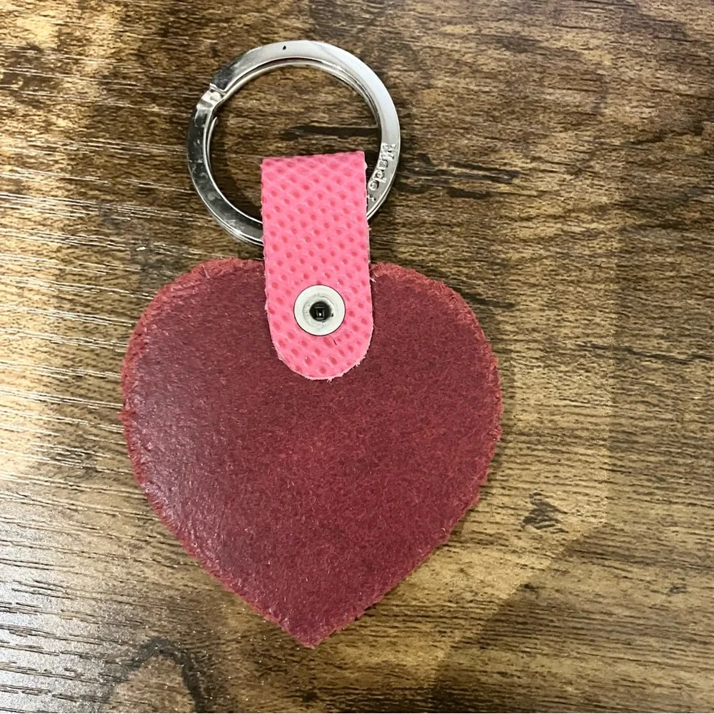 Genuine Leather Almalfi Heart Keychain Purse Charm NWOT